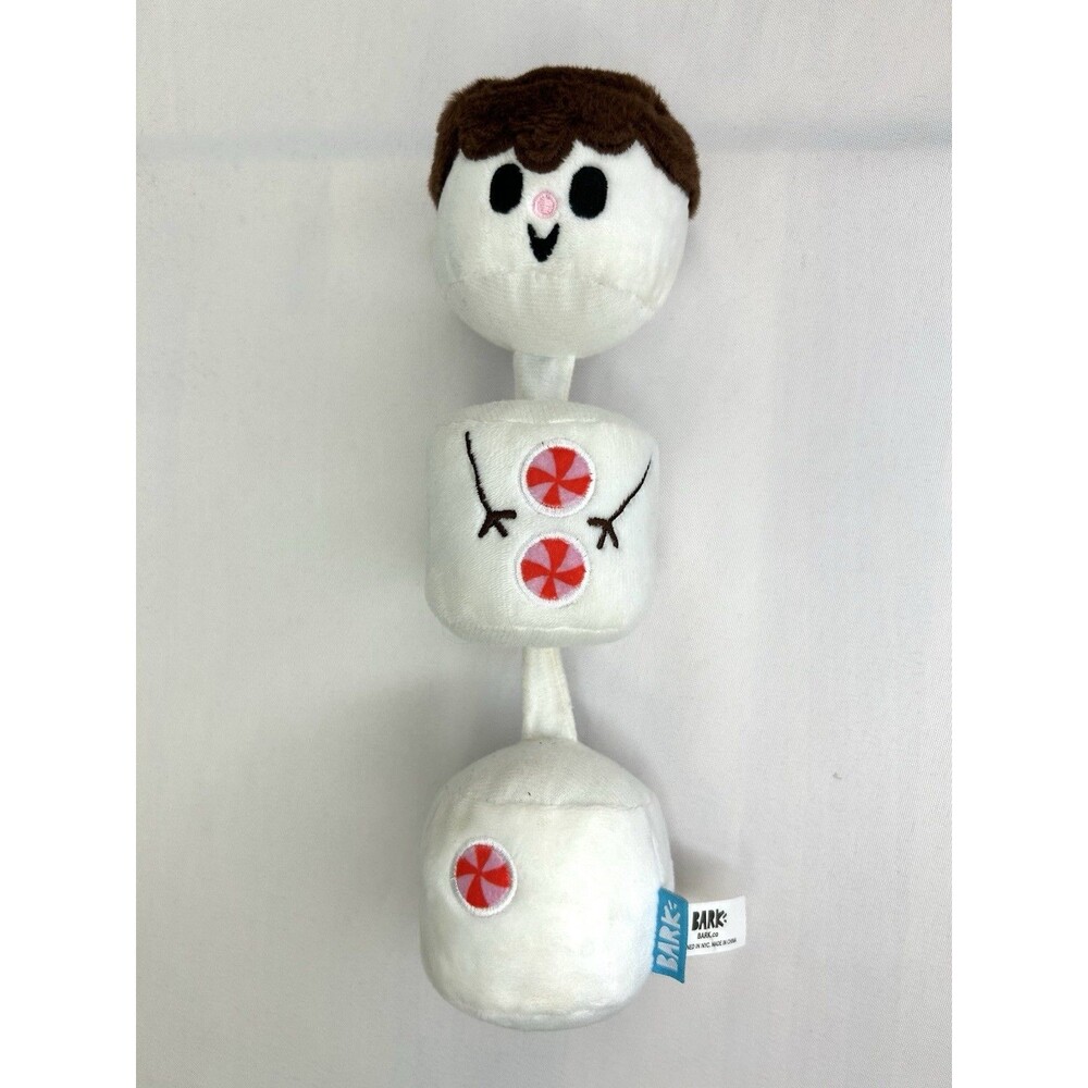 BarkBox Holiday Christmas Frosty The Smoreman XS/M Squeaky Plush Dog Toy